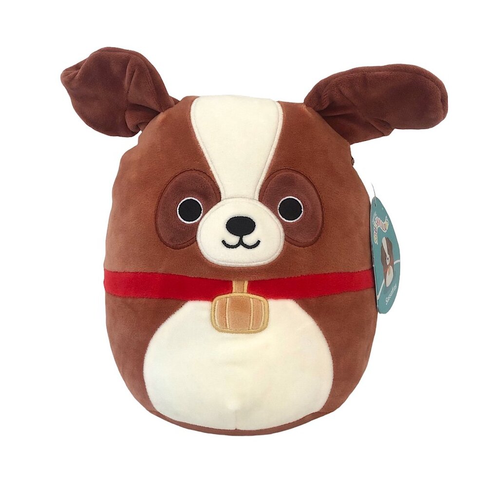 NWT Squishmallows 8" SASSAFRAS the Saint Bernard Plush Stuffed Dog 🐕